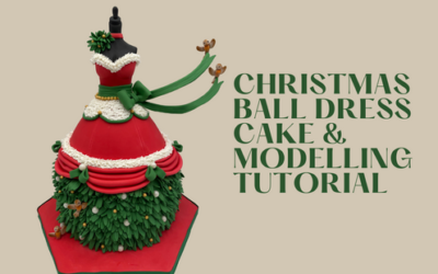 CHRISTMAS BALL DRESS CAKE AND MODELLING TUTORIAL