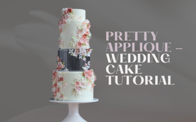 HOW TO: MAKE PRETTY FLORAL APPLIQUE WEDDING CAKE